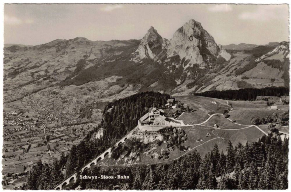Cartes postales: Stoos - Standseilbahn mit Mythen – D'occasion à Binningen par Mountainrider