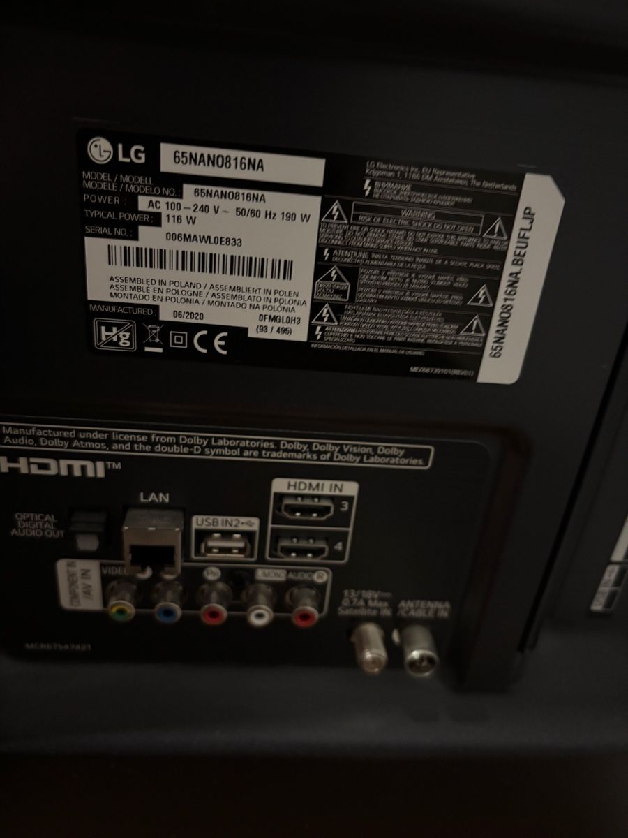 LG Televisori: LG 65 Nano 816NA – Usato da Wil SG venduto da jessejames 2