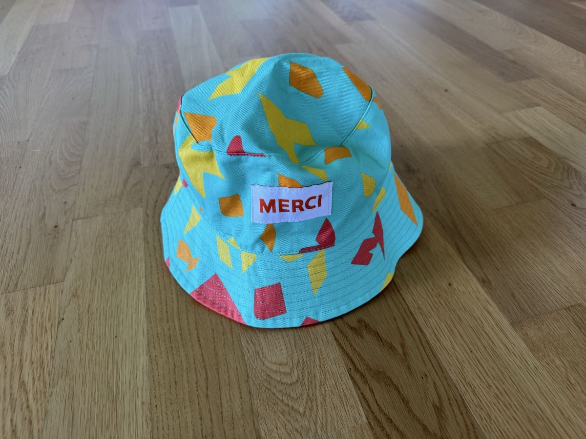 Migros Copricapi, berretti & cappellini: Migros Merci Wendehut / Sonnenhut – Nuovo (secondo la descrizione) da Zürich venduto da wtpooh
