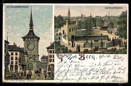 Litho Bern, Zeitglockenthurm und Bäreng