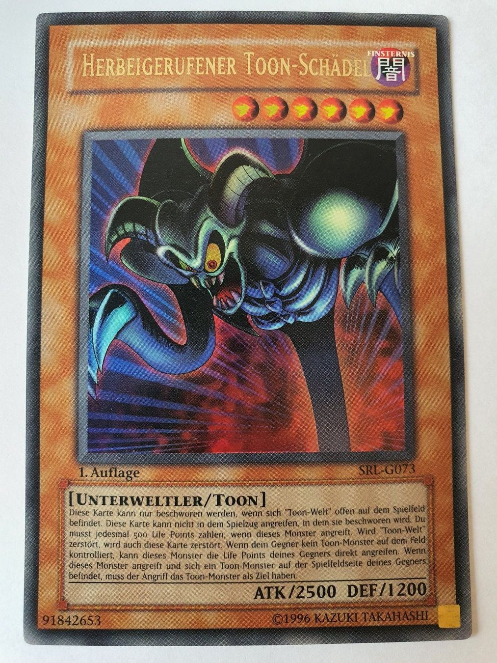 Yugioh Sammelbilder & Trading cards: ! Yugioh: Herbeigerufener Toon-Schädel SRL-G073 1. Auflage ! – Gebraucht aus Arbon von Akatsuki9