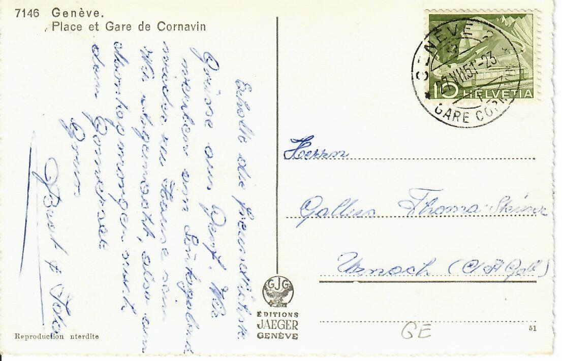 Cartoline postali: Genève – Usato da Hochdorf venduto da Ziegel-16 1
