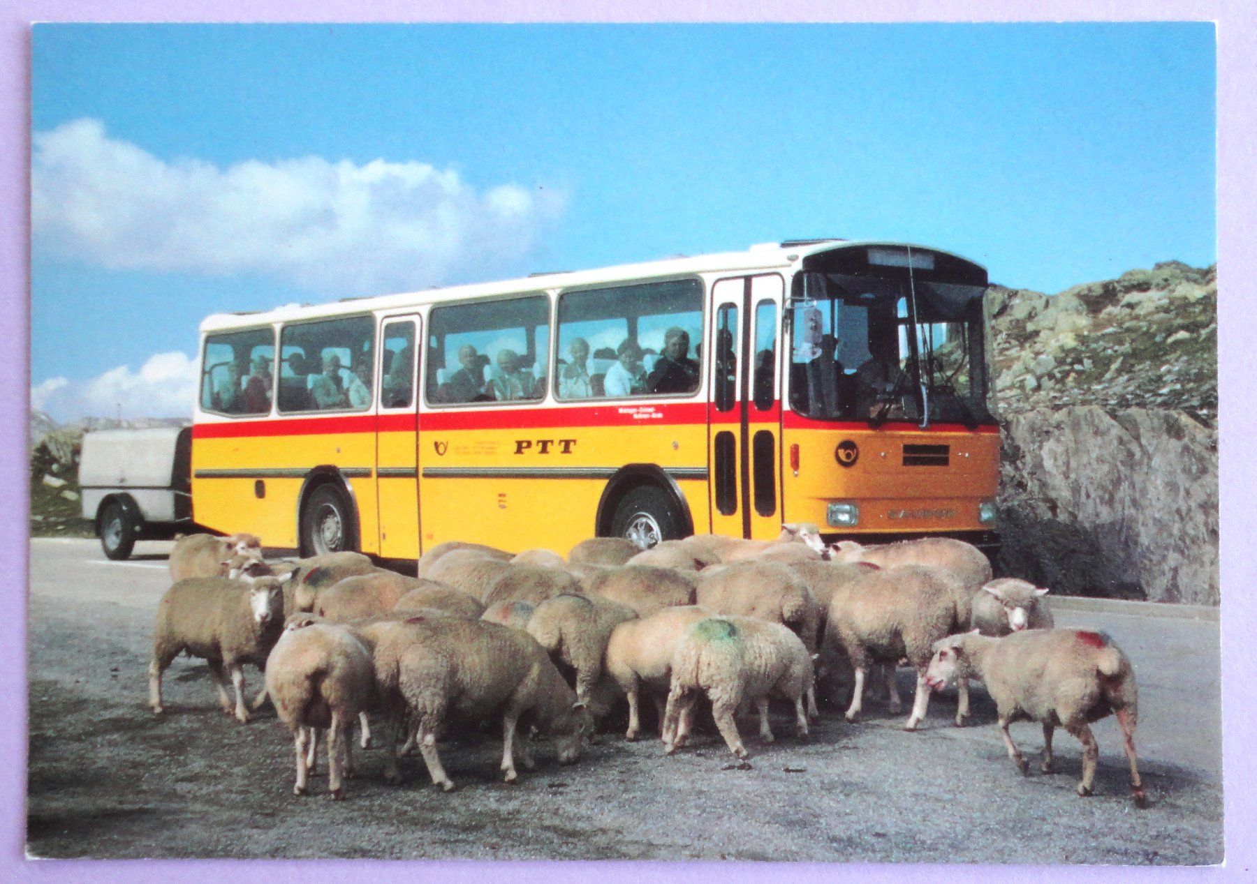 Cartoline postali: Postauto Nufenenpass – Usato da Fétigny venduto da Billy2miny