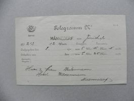 Stab Stempel Männedorf ZH ca. 1905 Off. Telegramm Formular