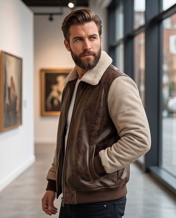 blouson homme en faux cuir - neuf  - taille M
