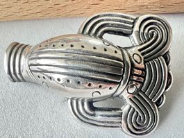 Imposante Kalevala Koru Brosche Silber 925 Finnland 4cm