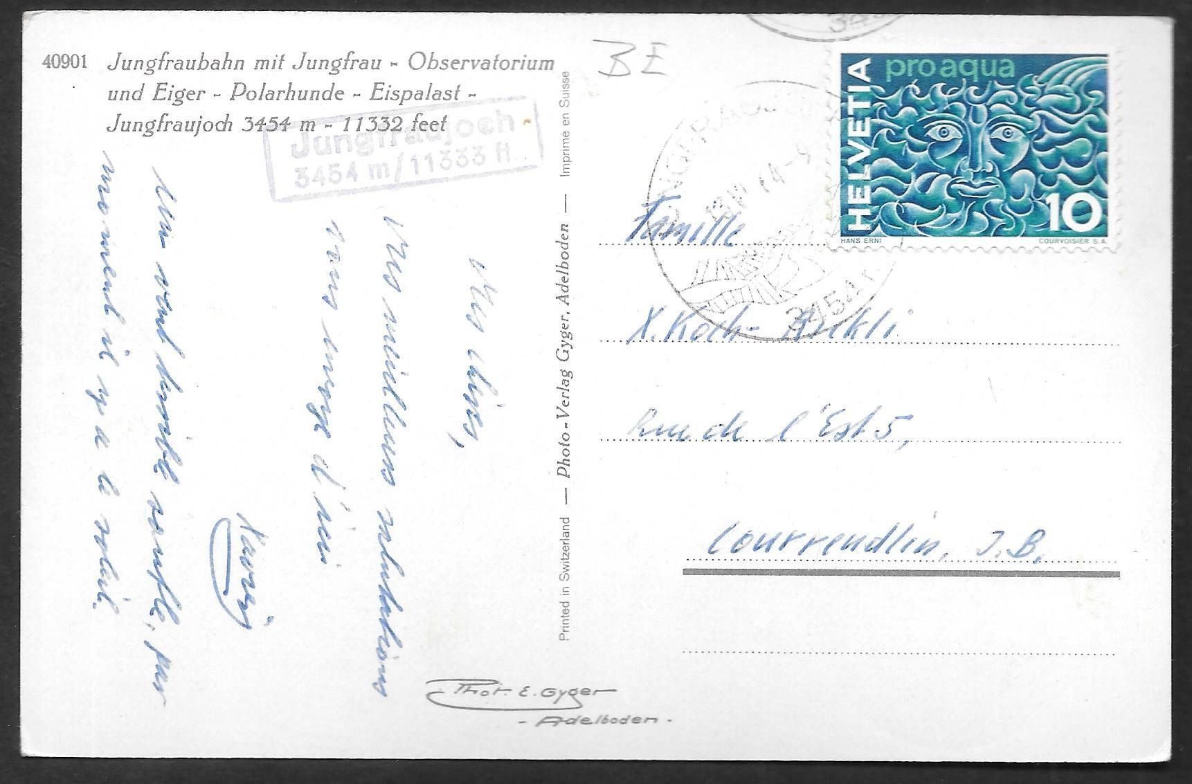Cartoline postali: Jungfraujoch 5 Bilder mit Bahn – Usato da Olten venduto da clotaldi 1