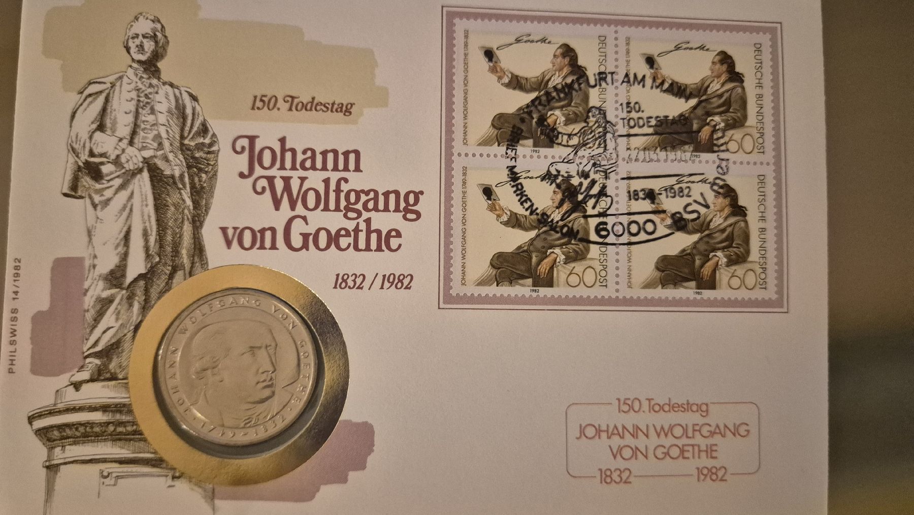 Alle Münzen: Numisbrief: Johann Wolfgang von Goethe – Gebraucht aus Niederglatt ZH von s_trio