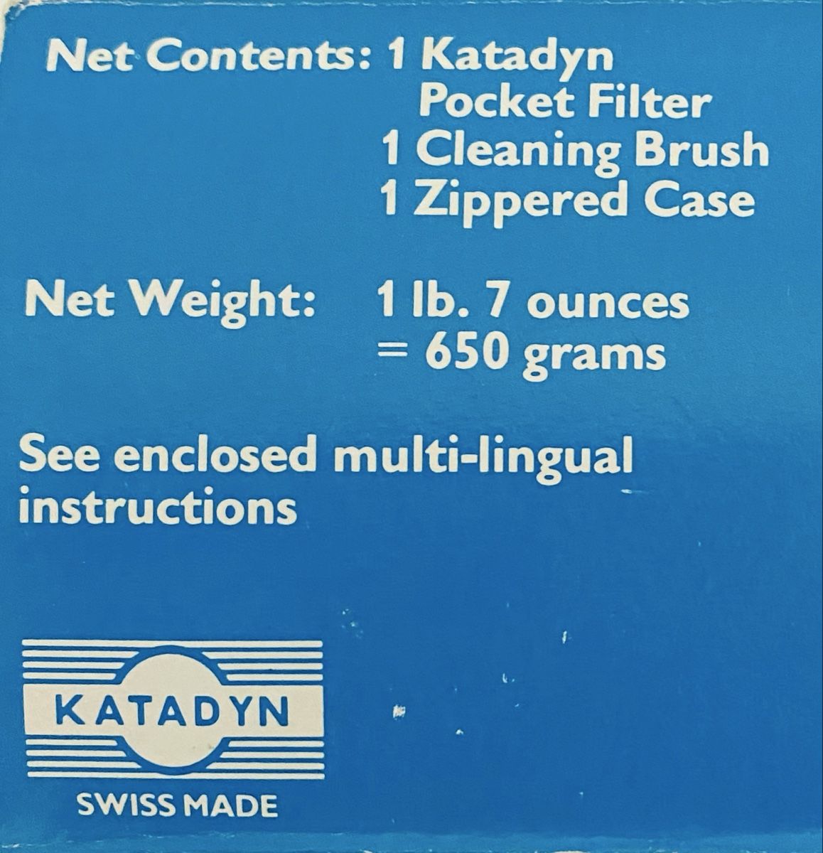 Katadyn Sanitari: Katadyn Taschenfilter PF  – Nuovo (secondo la descrizione) da Bern venduto da Birdsville 3
