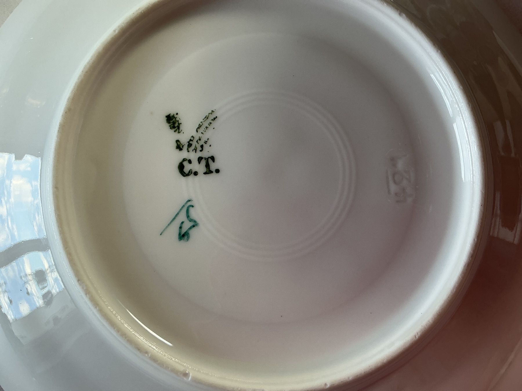 Tazze: Uralte Kaffeetasse mit Unterteller – Usato da Triesen venduto da boston7 1