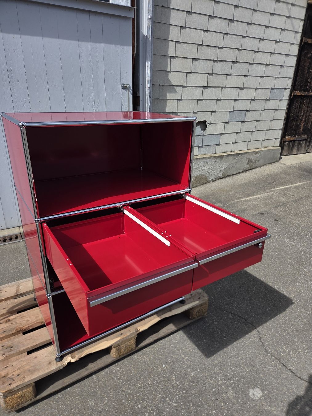 Scaffali: USM Haller Regal in Rot – Usato da Enggistein venduto da Lehmannnn 3