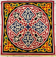 Stoff Patchwork (Appliqué), aegyptisch, Handarbeit, 84x86 cm