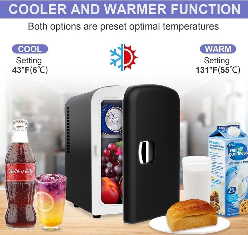 VINATO Mini Kühlschrank 4L - Tragbarer Kosmetikkühlschrank Für Auto, Reise Und Büro