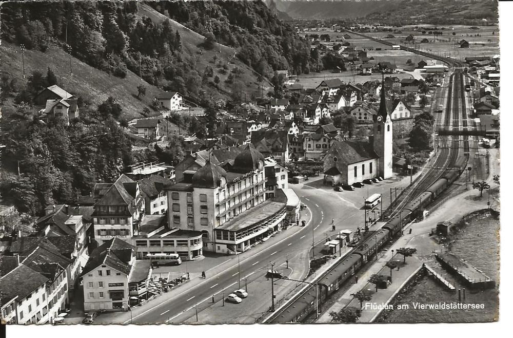 Flüelen Kirche Bahnhof Gotthardbahn 1956 Kaufen auf Ricardo