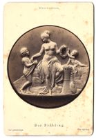 4 Fotografien Thorwaldsen, Relief Die vi