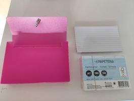 Karteibox mit Register inkl Kärtchen