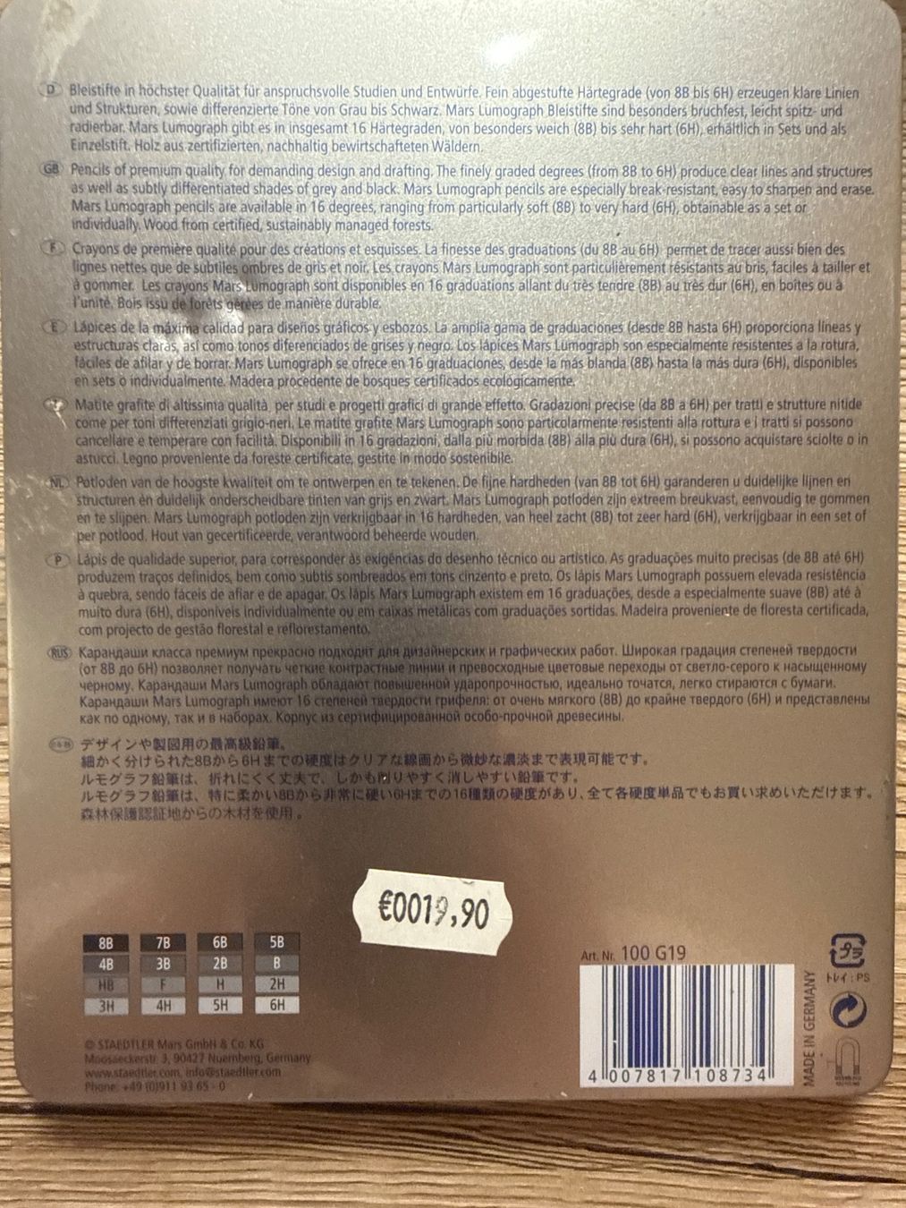 Staedtler Bleistifte, Farbstifte & Kreide: Zeichenbleistifte/Drawing pencils – Gebraucht aus Dagmersellen von sabrinam20 2