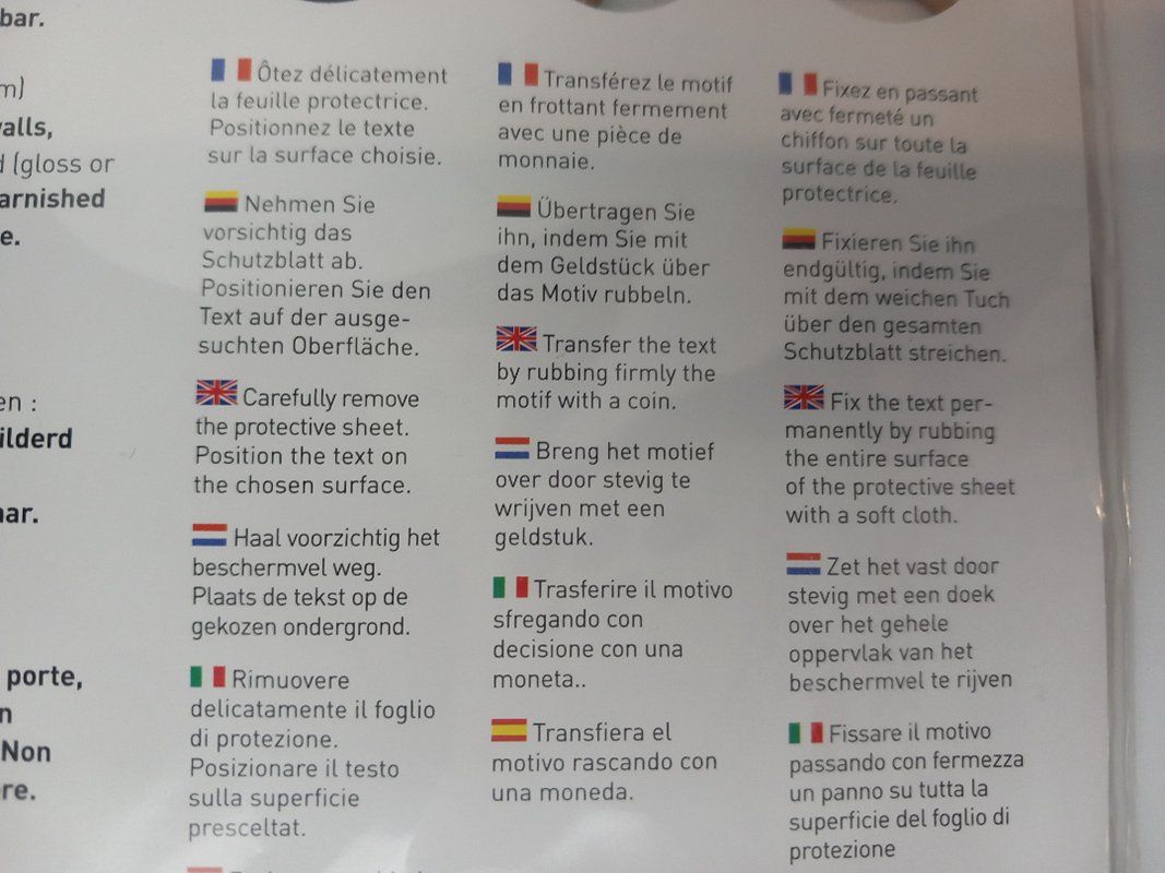 Tutte le decorazioni: Transfertexte "When nothing goes right - go left" – Nuovo e nell'imballaggio originale da Hünenberg venduto da Restwert_Zug 2