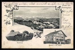 AK Lüderengässli, Rafrütialp, Gasthof z. den Alpen