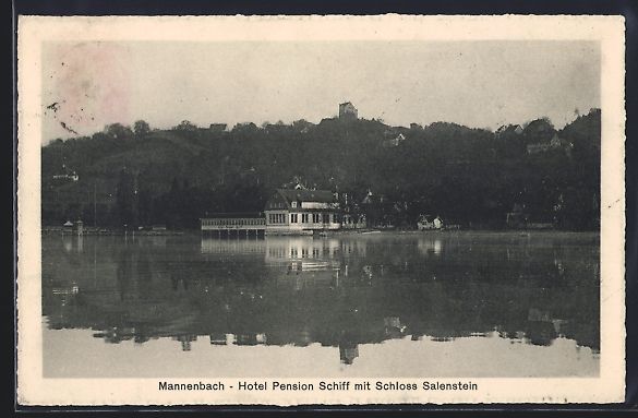 Cartoline postali: Mannenbach, Hotel Pension Schiff mit Sch – Usato da Berlin venduto da bartko-reher