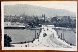 Zürich - Tram Quaibrücke - Animée - AK