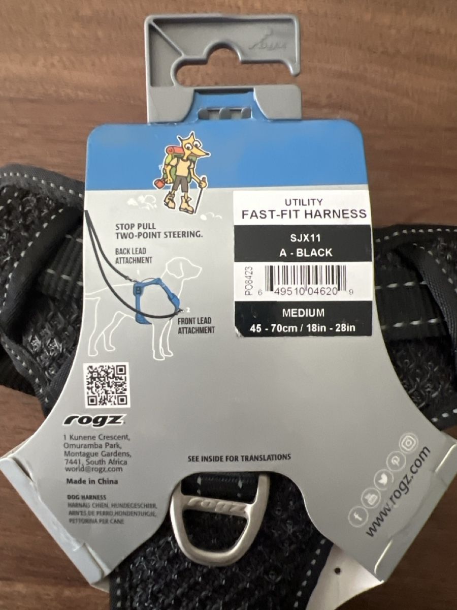 Rogz Collier et laisse: Rogz Explore Harness Medium Black 45-70cm – Neuf avec emballage d'origine à Hunzenschwil par jaeggi1978 2