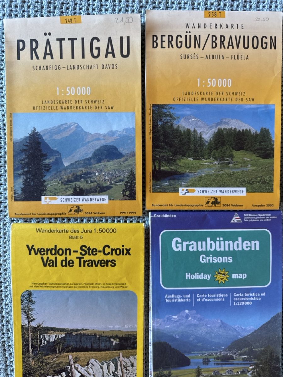 Cartine & Atlanti: Wanderkarten Schweiz, Konvolut – Usato da Eschenz venduto da Belladog 1