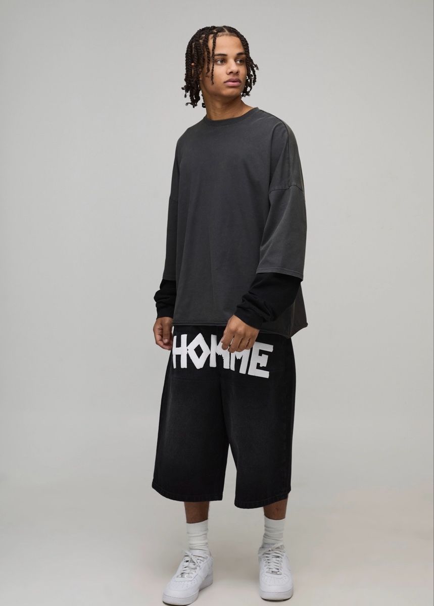 Pantaloni: Black denim Jorts – Nuovo e nell'imballaggio originale da Thayngen venduto da Mikelitelio 3