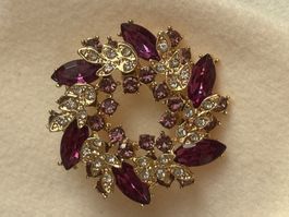 Luxus Elegante  Brosche Farbe: Silber