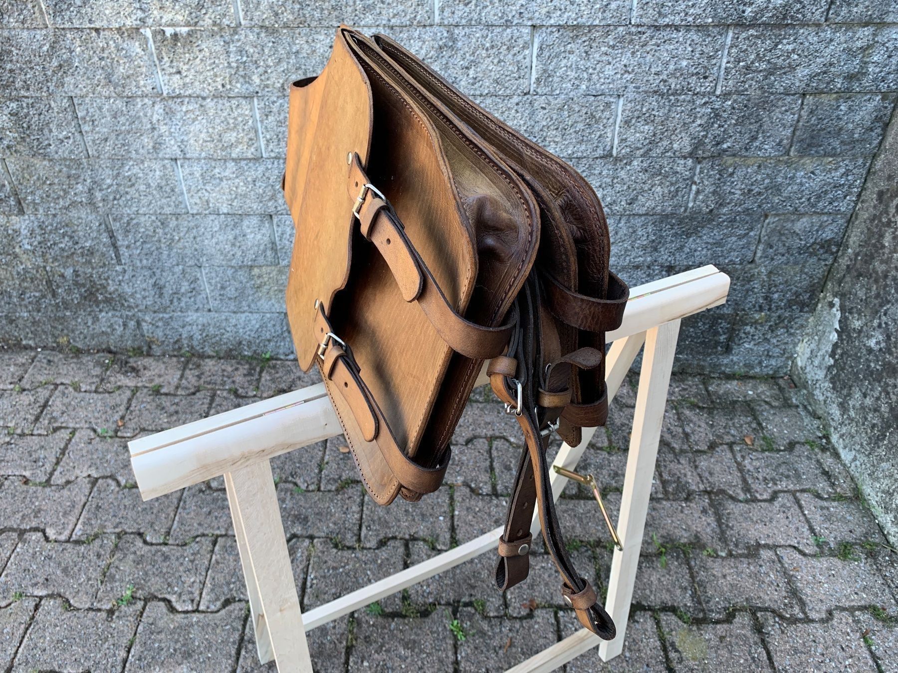 Mofas: schöne Satteltaschen aus Leder – Gebraucht aus Feldbach von Olive1 7