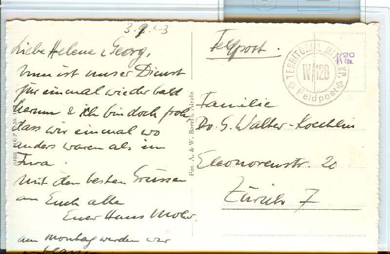 Cartoline postali: Airolo - Dorf + 1943 TOP – Usato da Emmenbrücke venduto da teestube 1