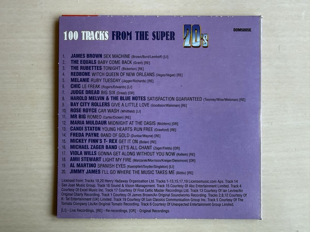CD: 5 CD 100 Tracks Super 70s Compilation Vol. 1 – Usato da Oberried Brienz venduto da Chyara 7
