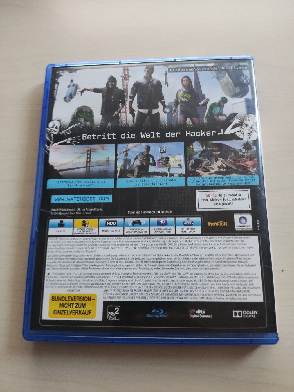 Sony Giochi: PS4 Spiel Watch Dogs 2 – Usato da Berikon venduto da Weidi1 2