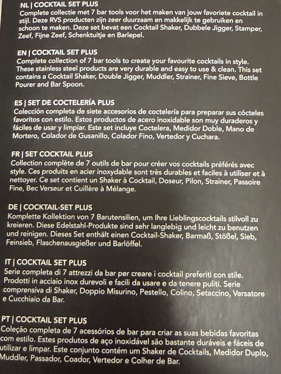 Cucine complete: COCKTAIL SET – Nuovo e nell'imballaggio originale da Oberentfelden venduto da rma_mmg2 4