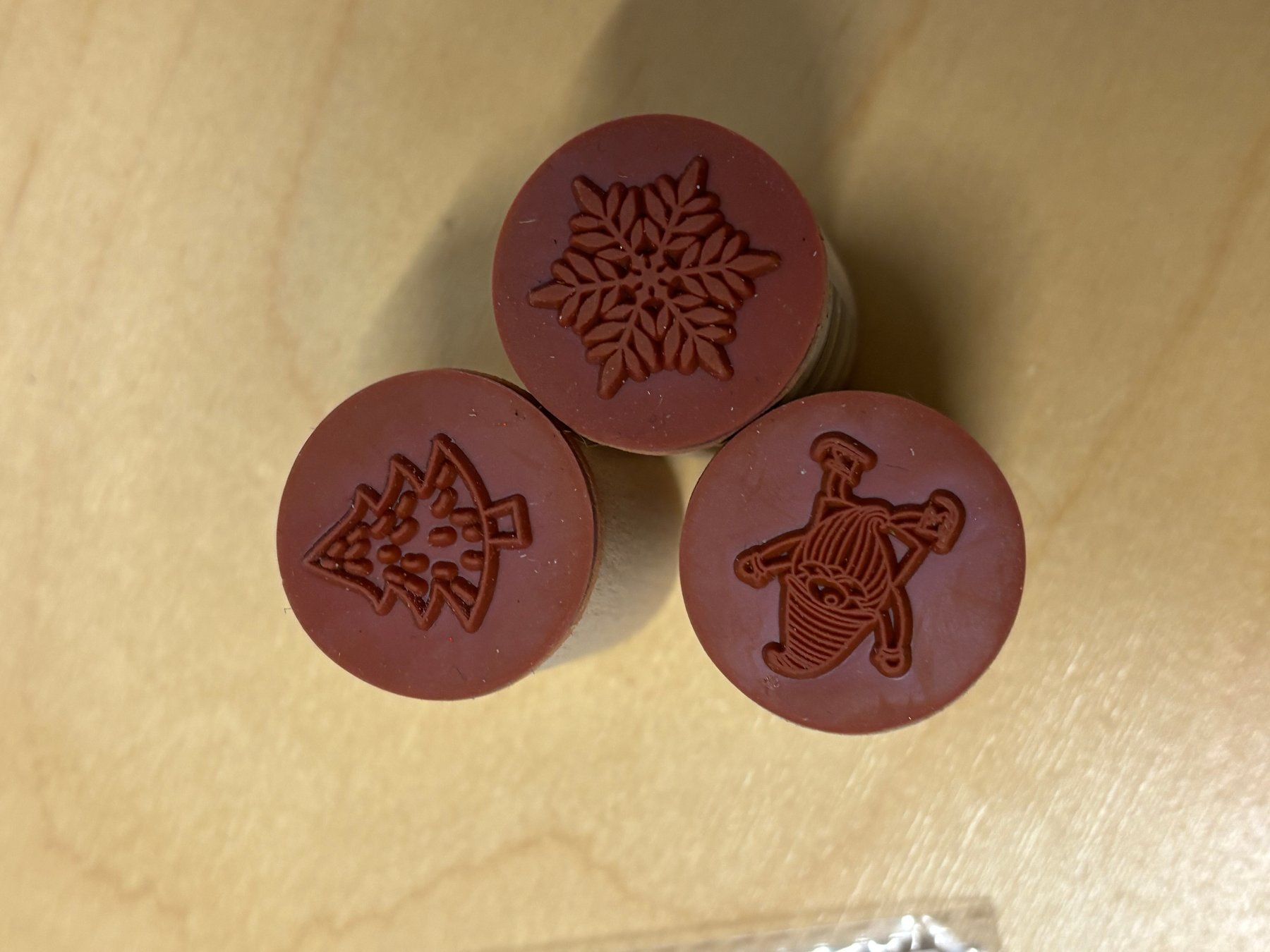 Tutte le decorazioni: Set tempon manches en bois thème Noël neuf – Nuovo (secondo la descrizione) da Salvenach venduto da gwenwywar