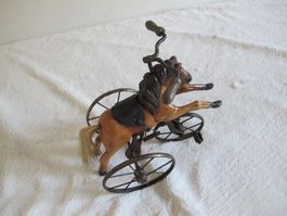 Antikes Oder Vintage Pferd Holzspielzeug Deko 3 Rad 24 cmRar