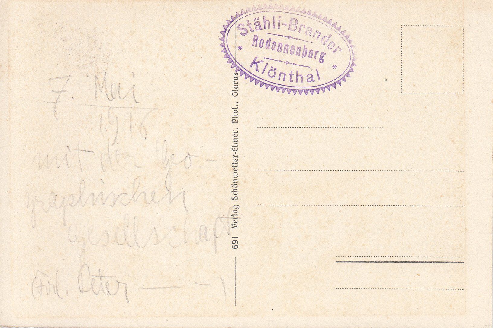 Cartoline postali: Löntsch 1916 – Usato da Bürglen TG venduto da StampGraf 1