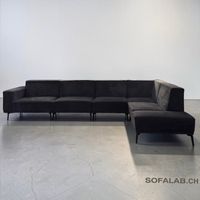 Modernes Ecksofa dunkel grau