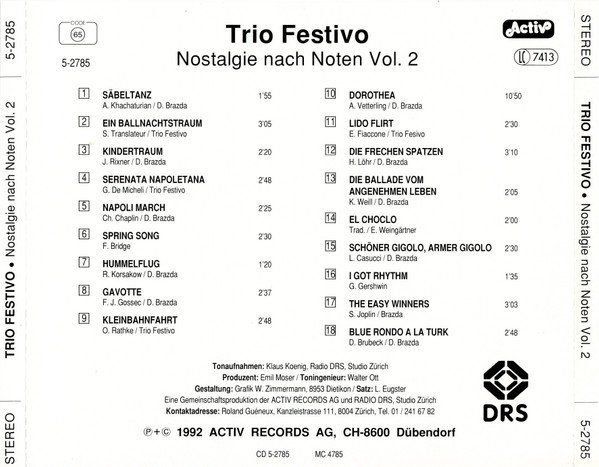 CD: Jürg Eichenberger, Roland Guéneux, Daniel Schneider – Usato da Unterbäch venduto da niquz 1