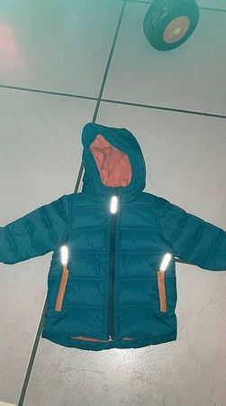 Tolle Winterjacke Gr. 74 türkis Reflektor 👍
