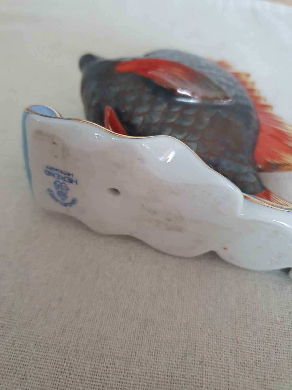Herend Figuren: Antike Keramik-Fischfigur, Herend 10 cm – Neu (gemäss Beschreibung) aus Berg TG von Buschki2 2