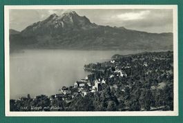 Weggis mit Pilatus, um 1930, ungelaufen