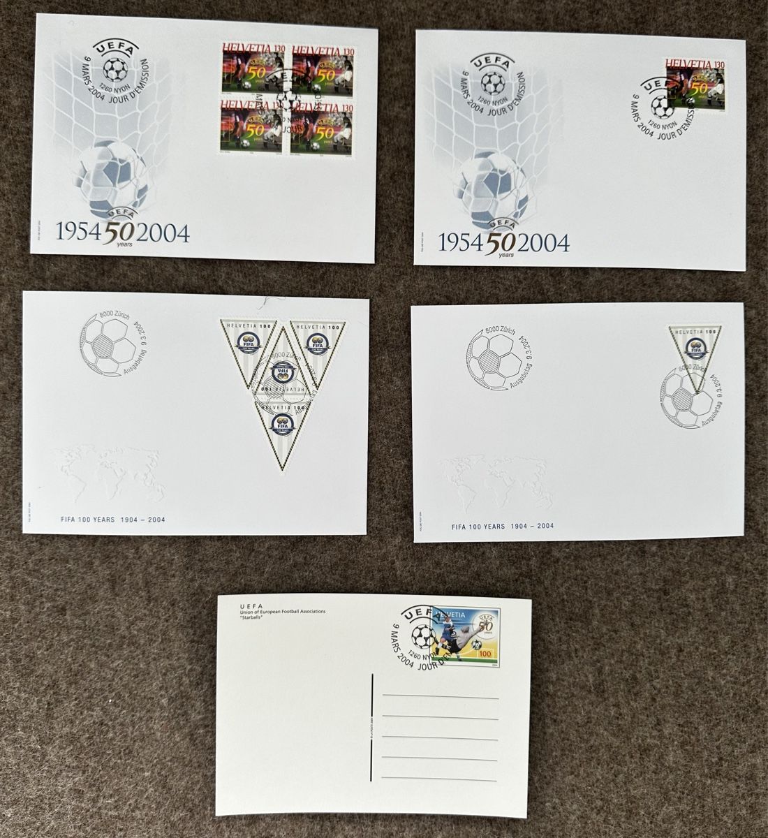 Alle Briefmarken: Sonderbriefmarken Fussball UEFA – Gebraucht aus Toffen von Bazzolino