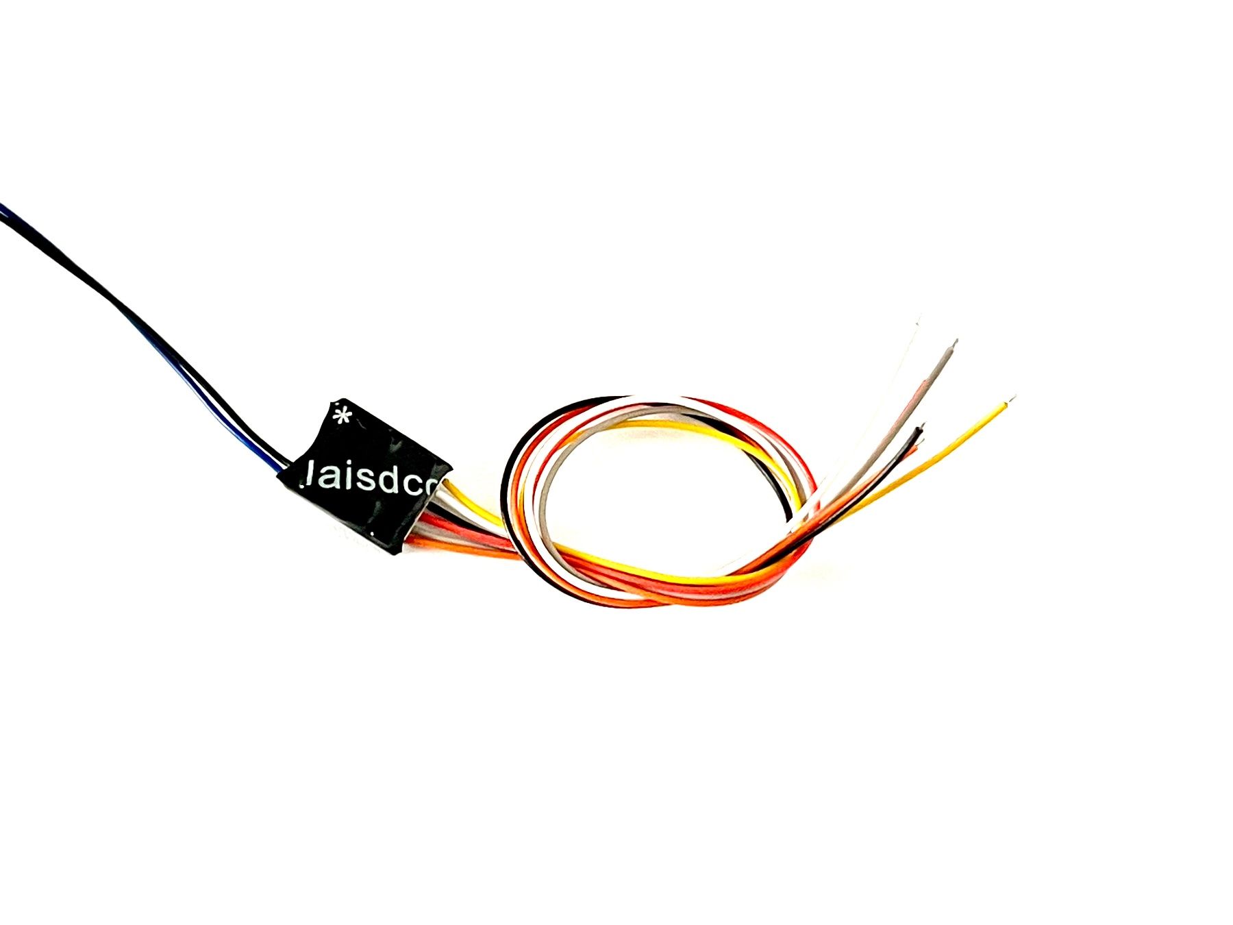 Modellini di ferrovie: Mikro-Lokdecoder KungFu DCC (6 Drähte) mit 2 Funktionen – Nuovo e nell'imballaggio originale da Brügg BE venduto da telegraphrail