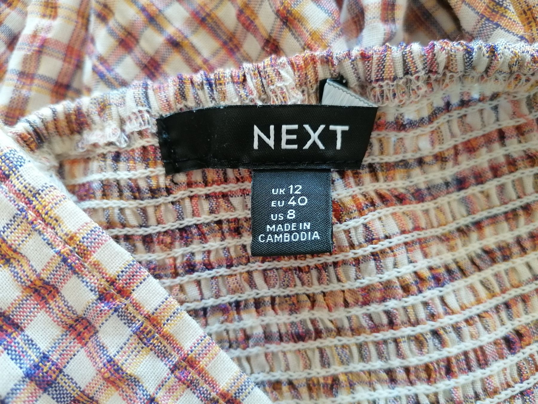 Next Kleider: Next Kleid weiss kariert 40 Baskentaille – Neu (gemäss Beschreibung) aus Liebefeld von Ochotona 3