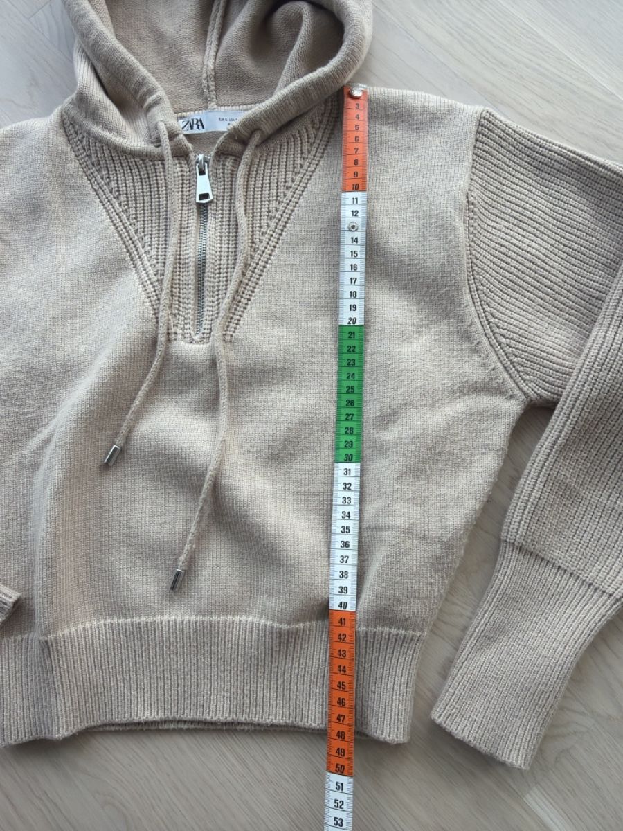 Zara Maglioni & Felpe: ZARA Strickpullover mit Kapuze, Beige, Grösse S – Usato da Au ZH venduto da eac_gm25 1