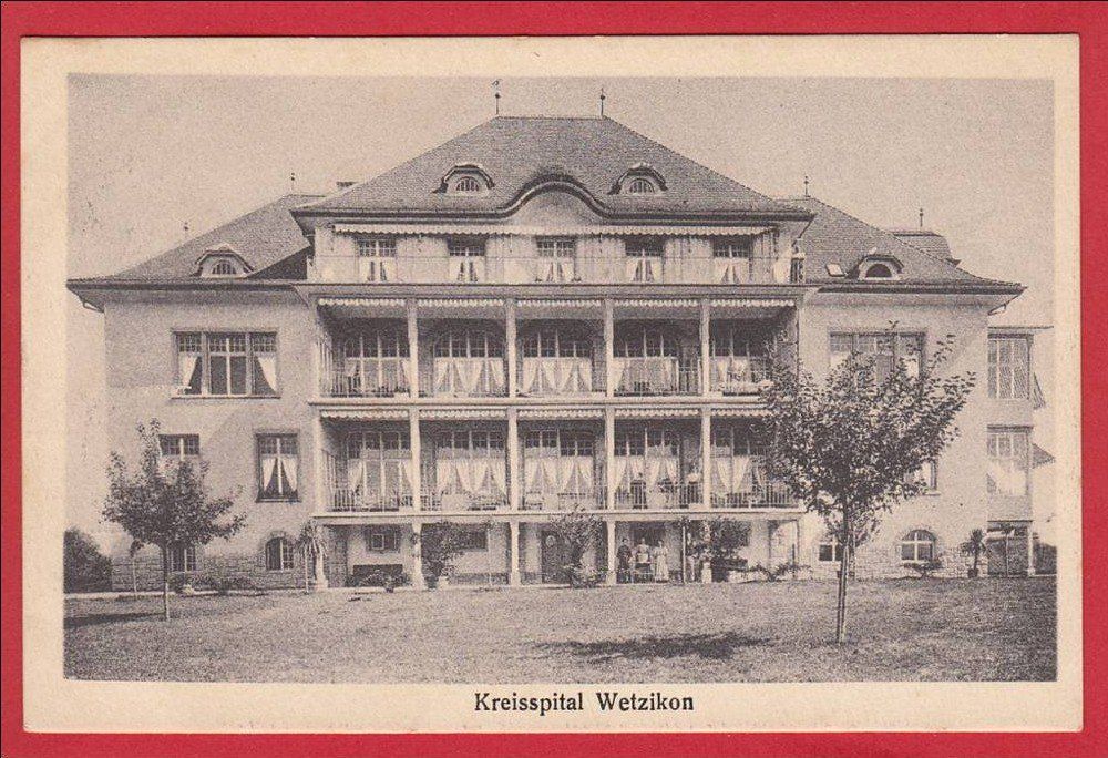 Cartoline postali: WETZIKON KREISSPITAL – Usato da Grüningen venduto da Kartenlaube