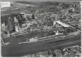 Basel - Rheinhafen Hafenbecken 1 & 2 - Flugaufnahme Swissair