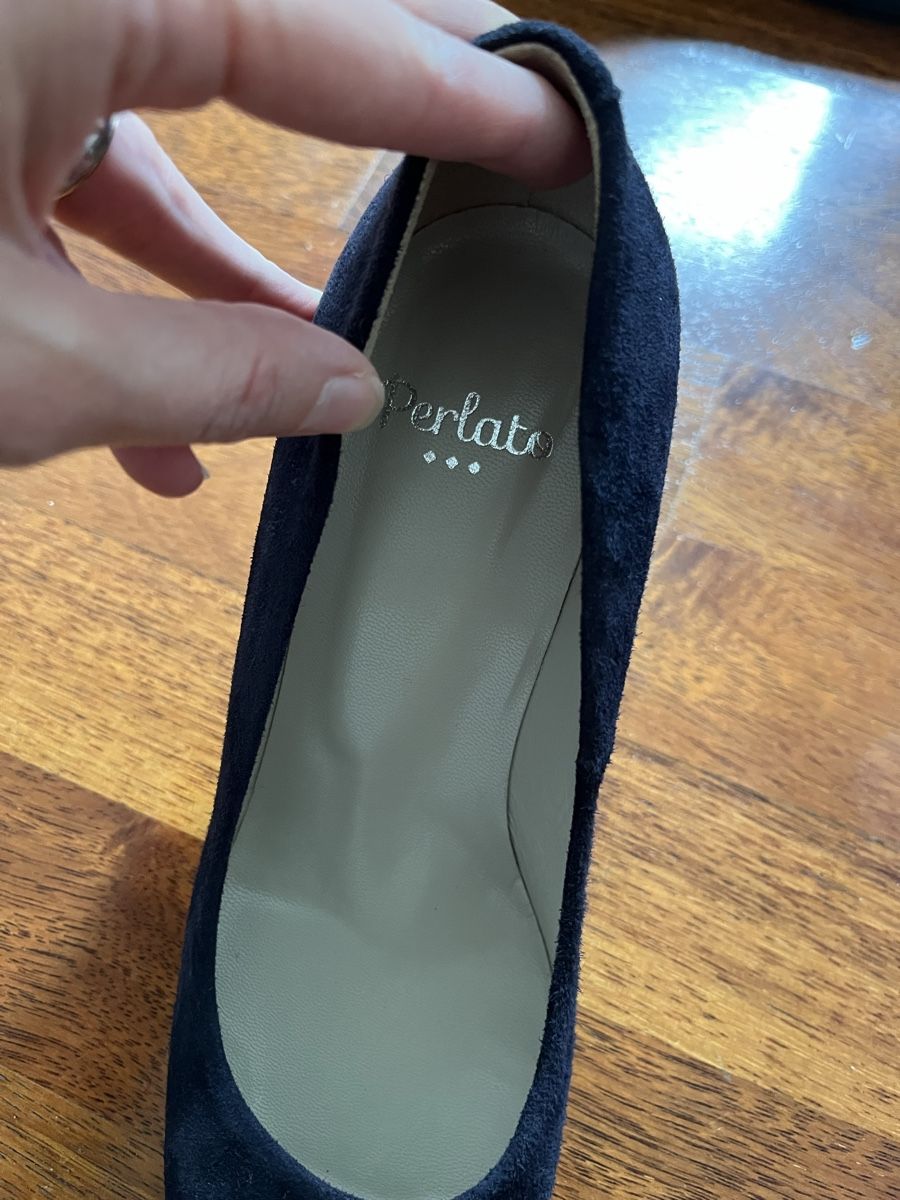 Damenschuhe: Wildleder Pumps, marineblau, Grösse 36 – Gebraucht aus Männedorf von Qurop 2