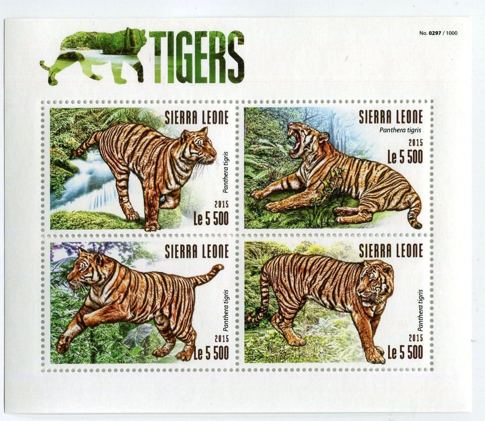 Tutti i francobolli: Block "Tiger". Sierra Leone. – Nuovo e nell'imballaggio originale da Basel venduto da Butsch5